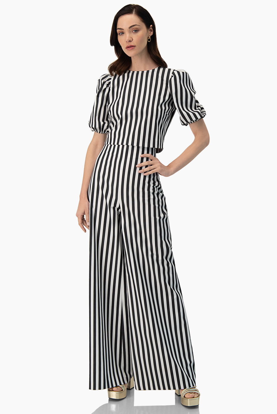 Blusa recta de manga 3/4