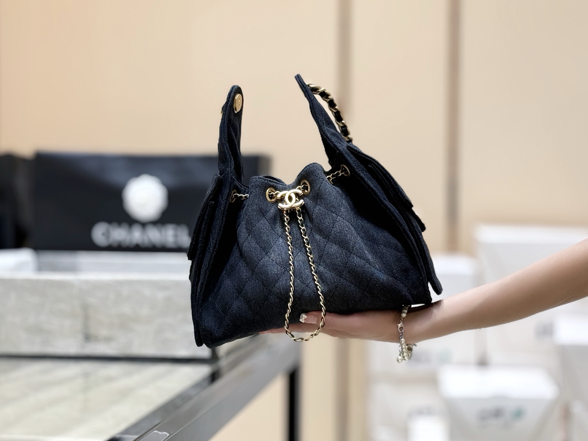 Chanel 25S Spring/Summer Collection Denim Handbag AS5293 00138