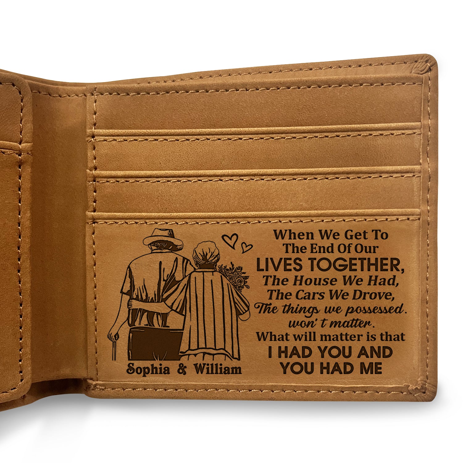 Handmade Personalized Bifold Cowhide Wallet