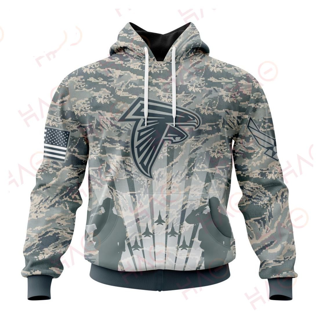 ATLANTA FALCONS 3D HOODIE US AIR FORCE