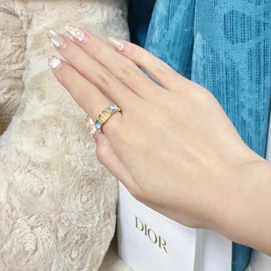 Dior Alphabet Square Diamond Ring