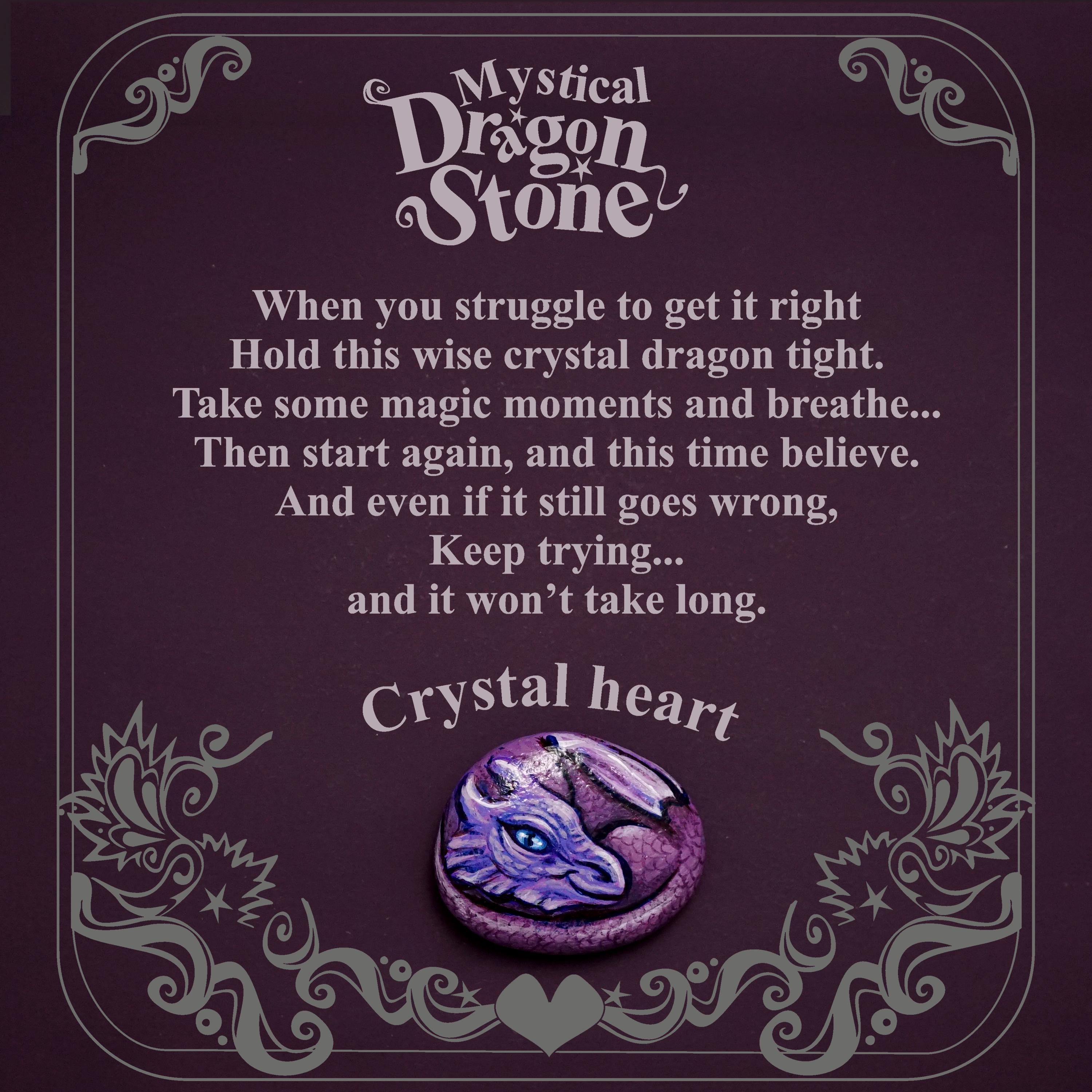 Painted dragon worry stone | Christmas present
