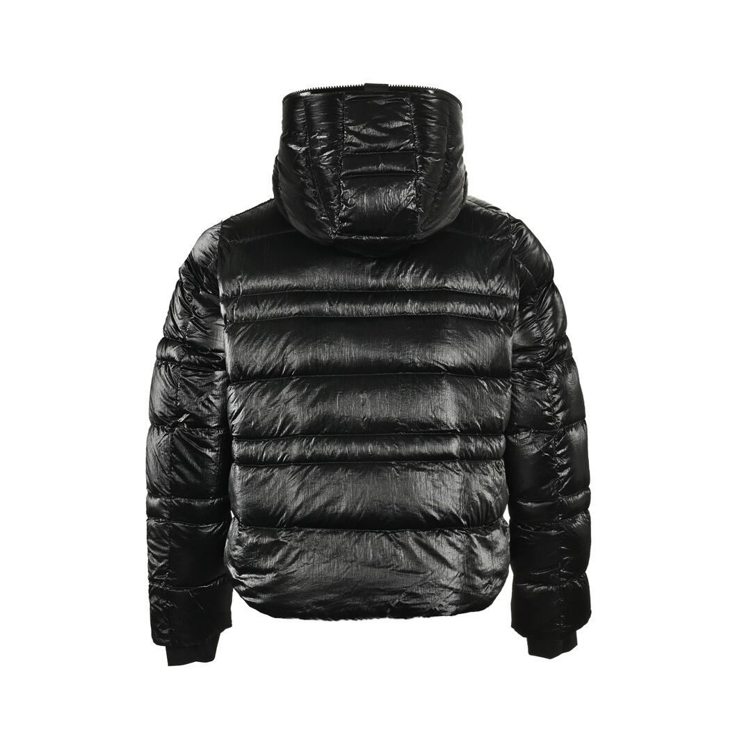 Moncler 24Fw Theron shiny hooded LOGO down jacket