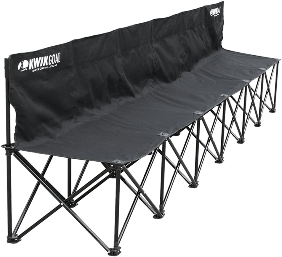 Kwik Goal Portable 6-Seater Folding Team Sports Sideline Bench
