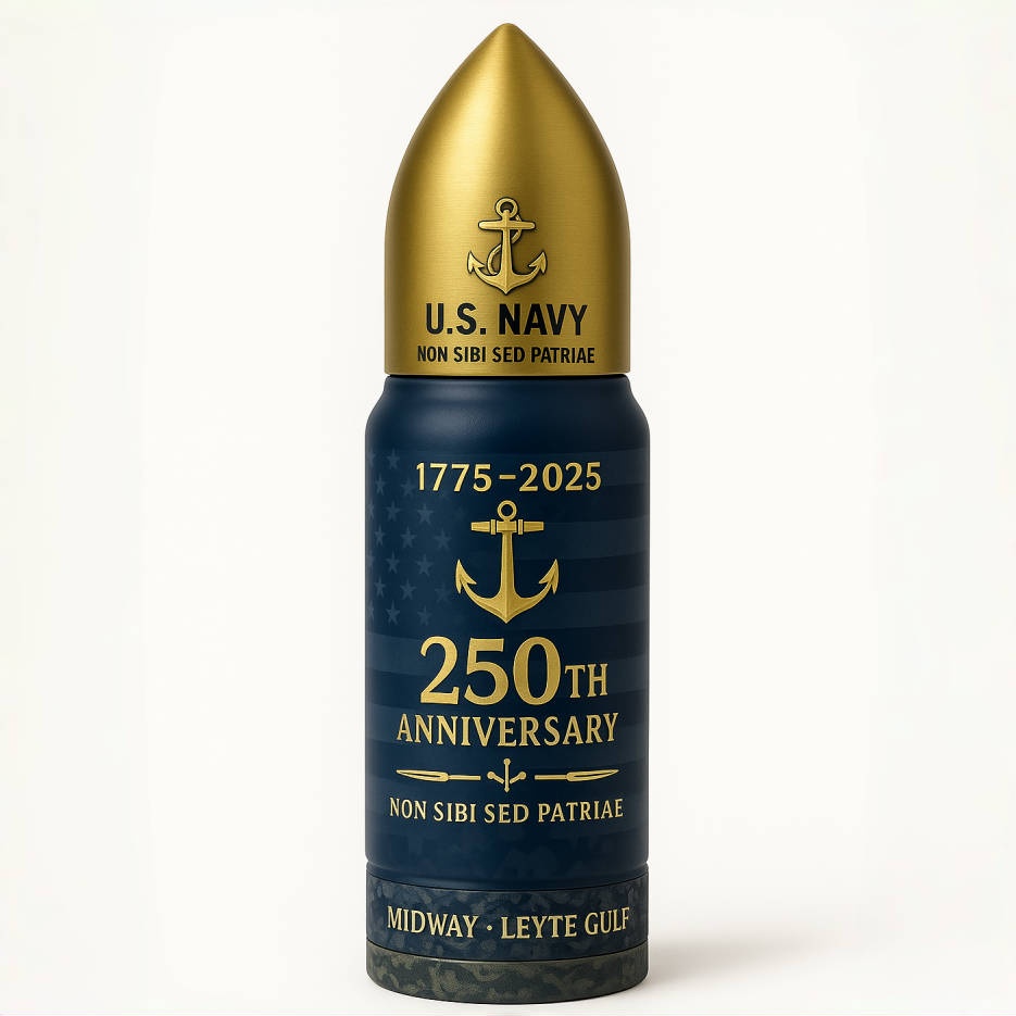 U.S. Military 250th Anniversary Bullet Thermos Bottle