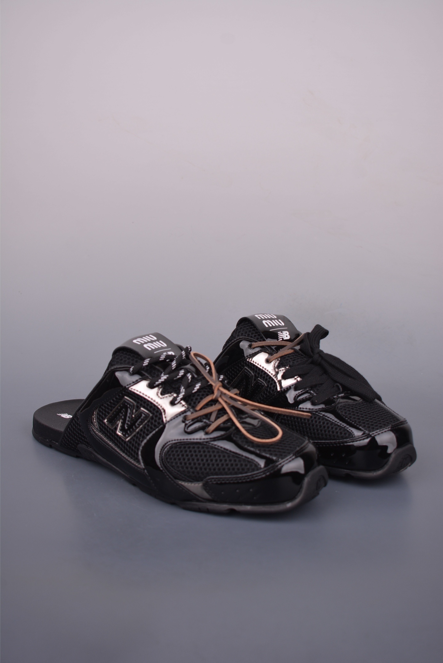 Miu Miu x New Balance 530 SL Faded Suede Mules 