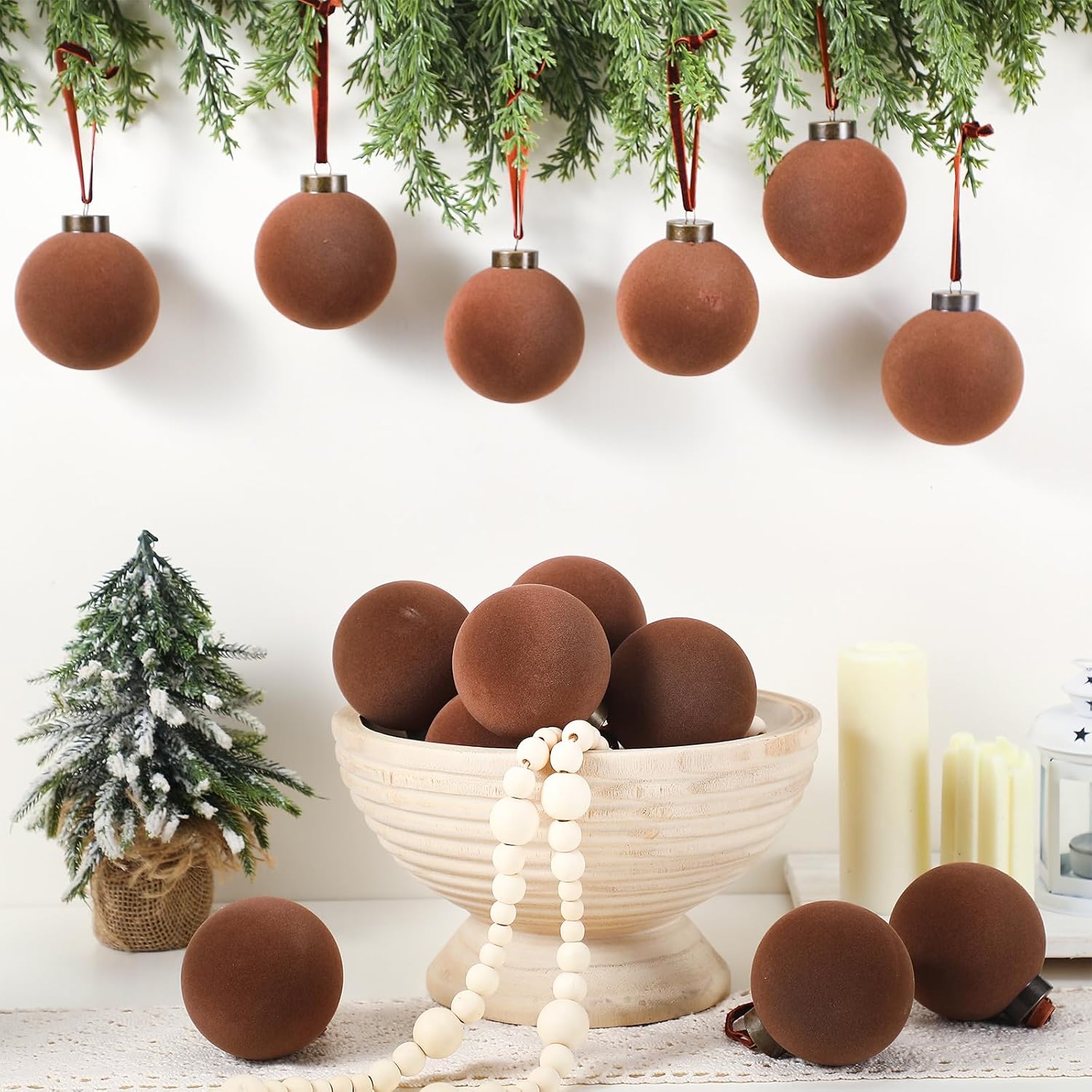 On Sale🔥Set of 15 pcs Velvet Christmas Balls Ornaments