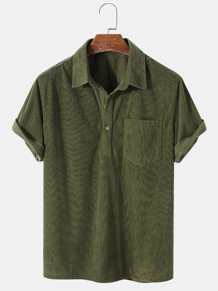 Men's Corduroy Polo Shirt