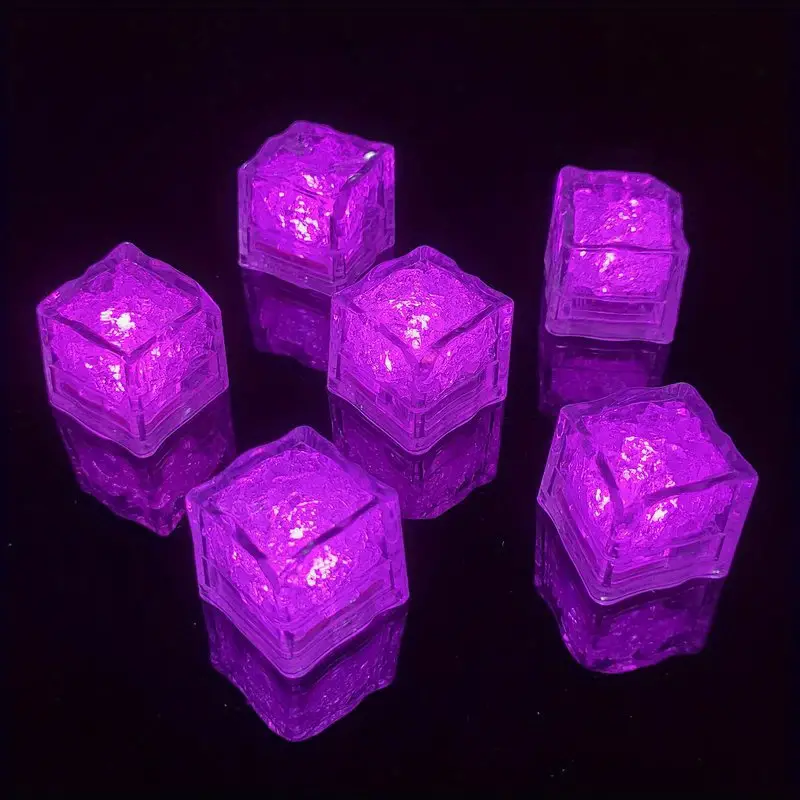 🧊🧊Multi-color Flashing LED Illuminated Ice Cubes - (Unique Party Supplies)