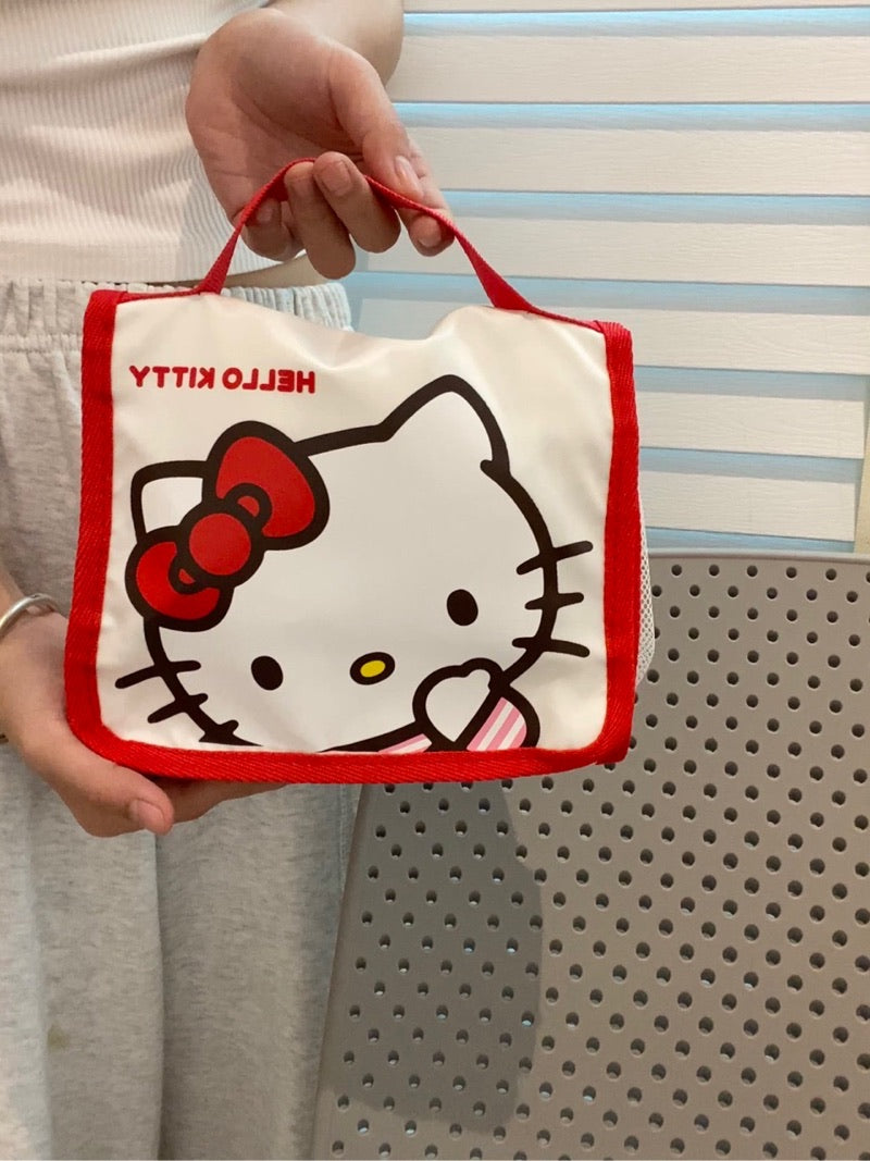 Sanrio Travel Makeup Portable Storage Bag | Dividers for Cosmetics Makeup Brushes Toiletry Jewelry Digital Accessories