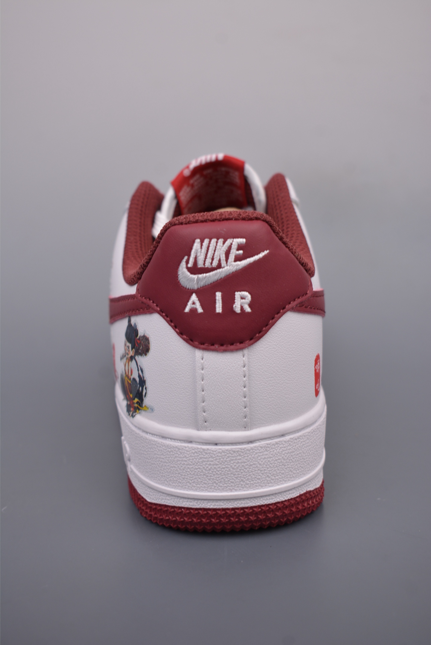 Nezha 2 x Nike Air Force 1 07 Low Leather White Wine Red FV5988-105
