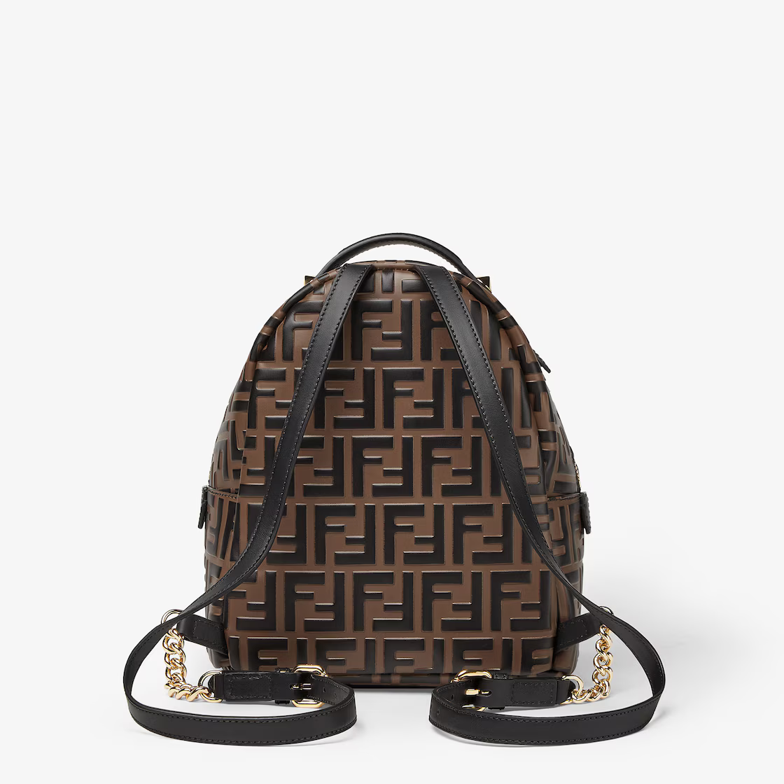 Fendi brown leather ff backpack 8BZ038A5TLF13VK