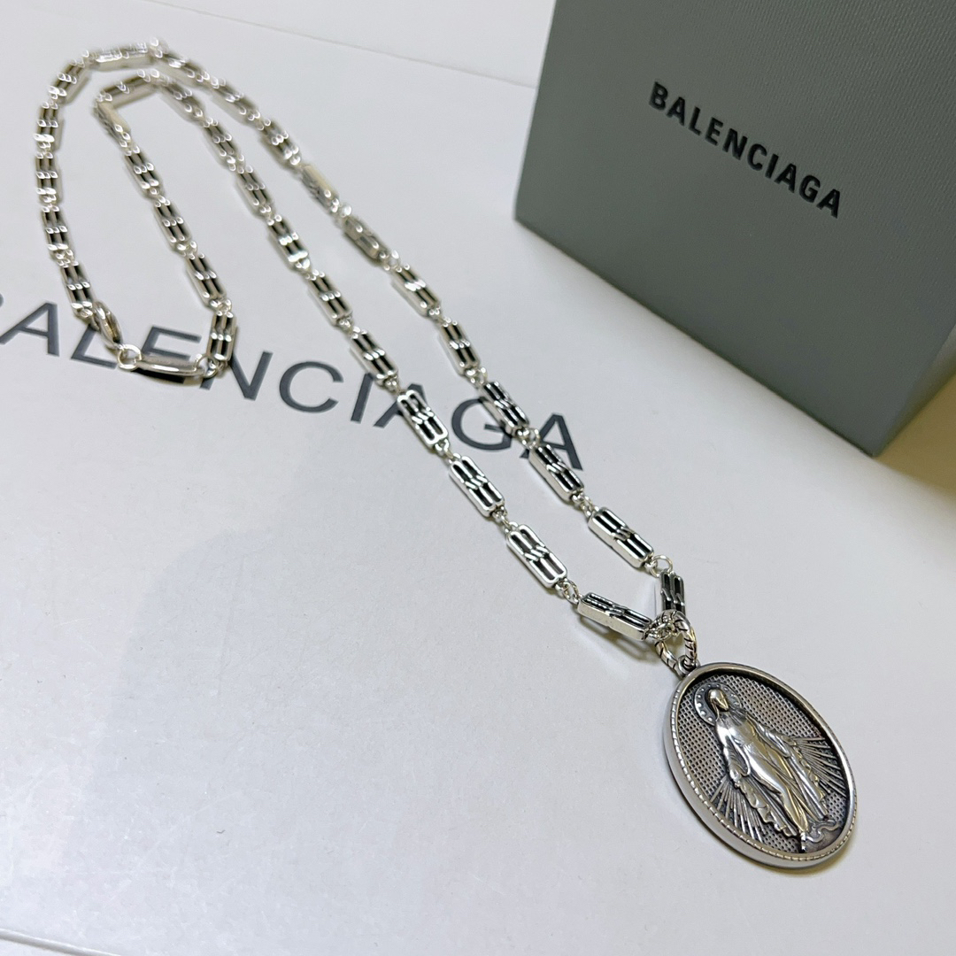 Balenciaga Jesus Chain Vintage Necklace
