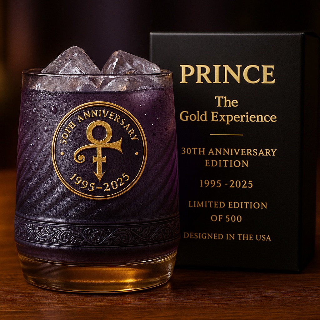 Prince Purple Reign 30th Anniversary Whiskey Glass