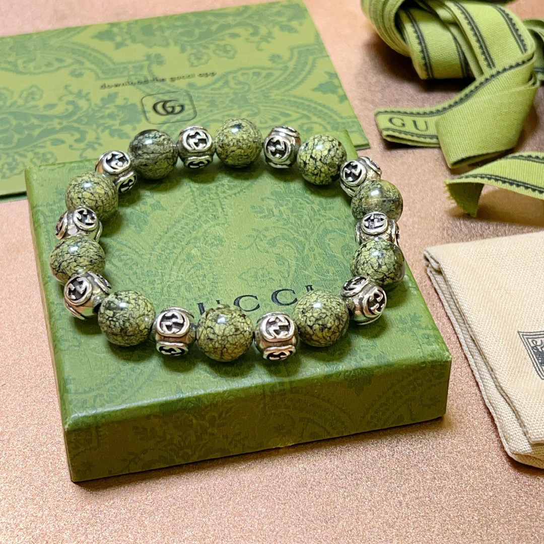 Gucci Natural Stone Herba Rosmarine Bracelet