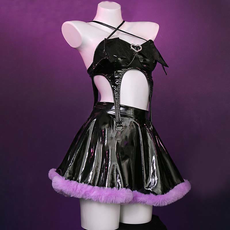 Cosplay Bat Hollow Tight Jumpsuit Skirt