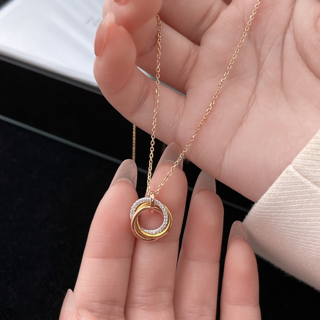 Cartier small diamond trinity necklace