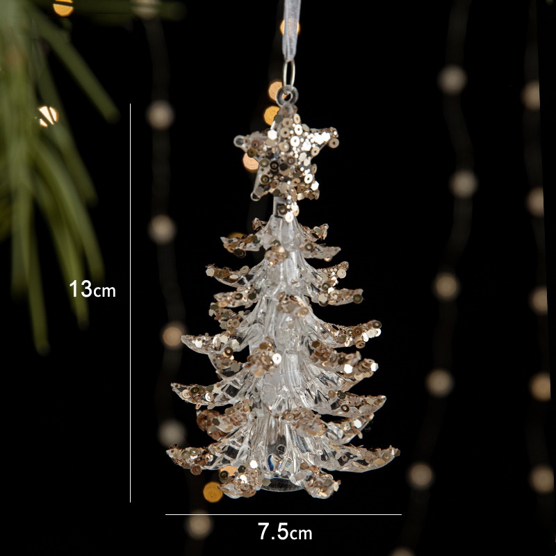 🎅2024 Christmas Promos🔥Christmas decorations sequins acrylic transparent pendant