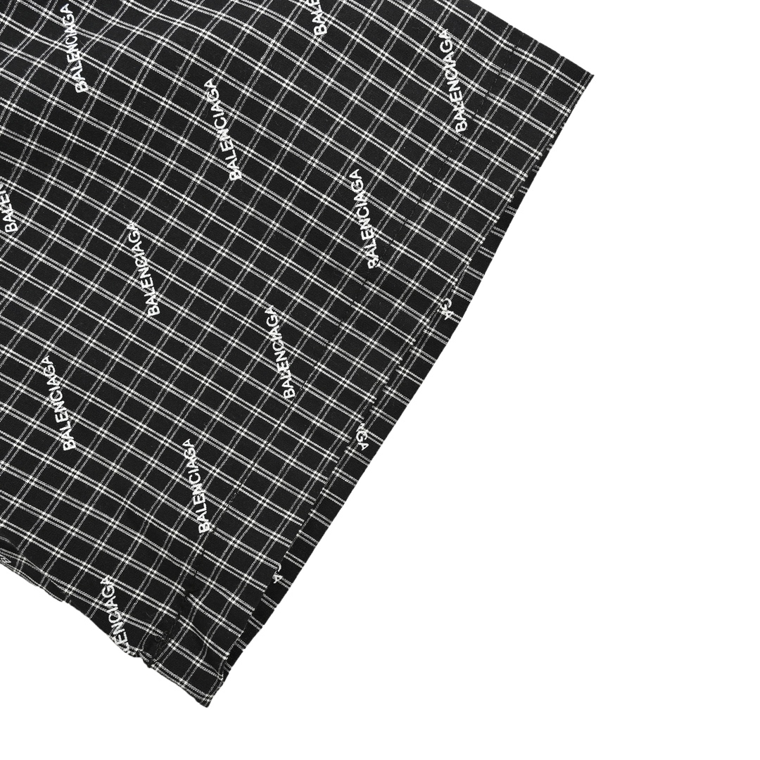 Balenciaga 24ss check bullet screen short sleeve shirt