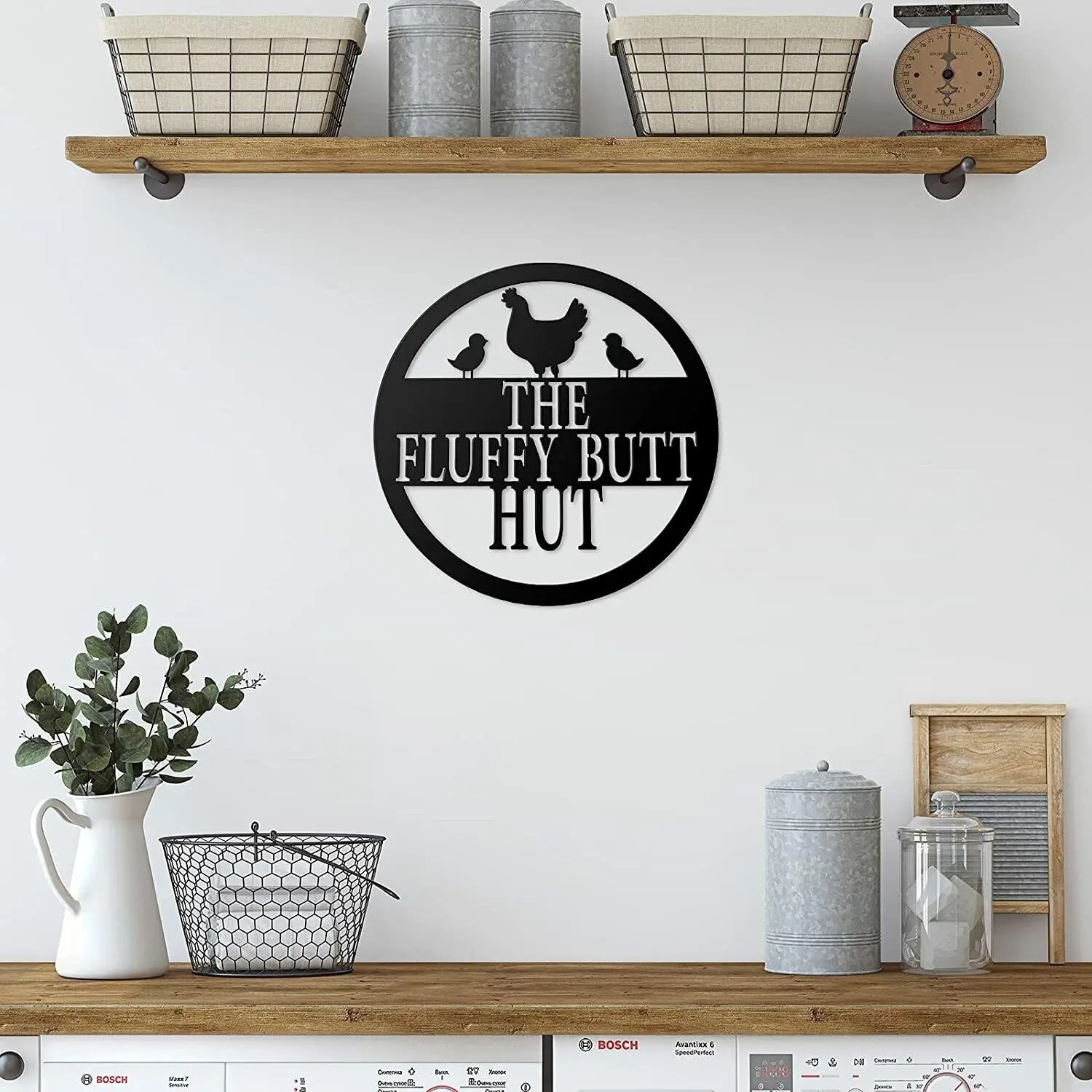 Wall Funny Chicken Coop Decor