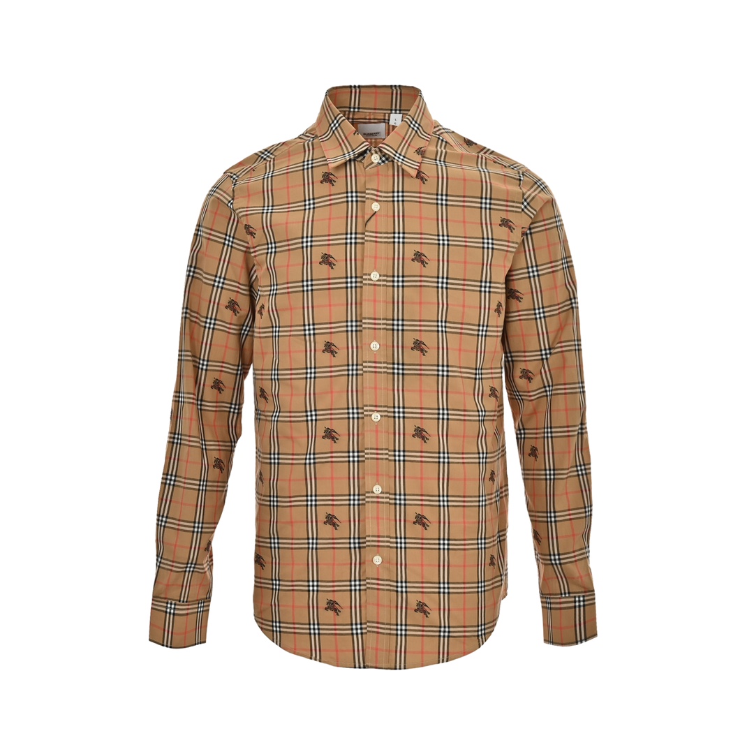 Burberry 24Fw allover warhorse print check shirt