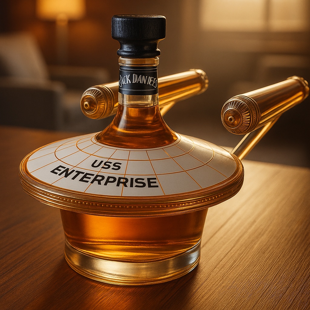 Star trek starship enterprise whiskey bottle