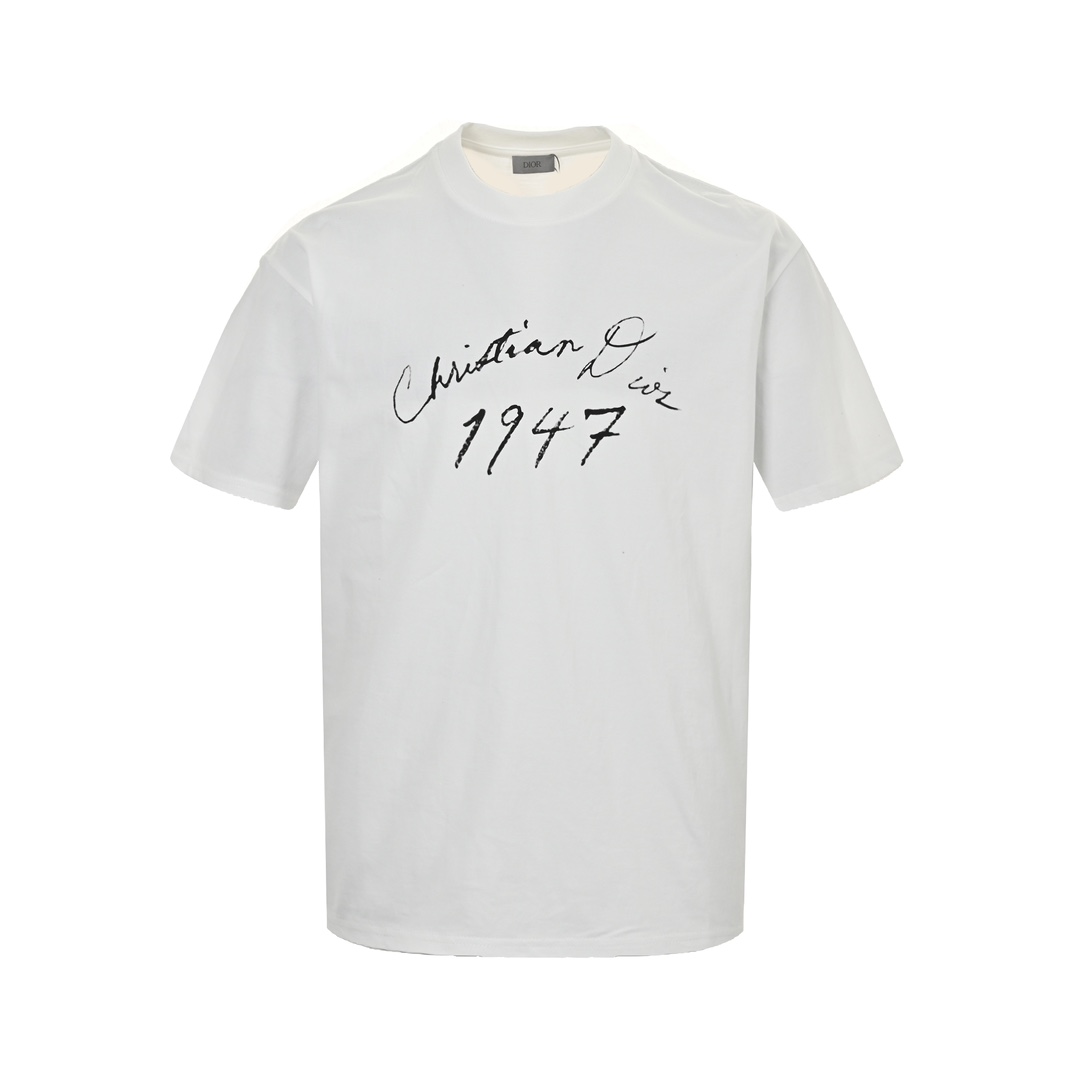 Dior 24ss 1947 signature letter print short sleeve