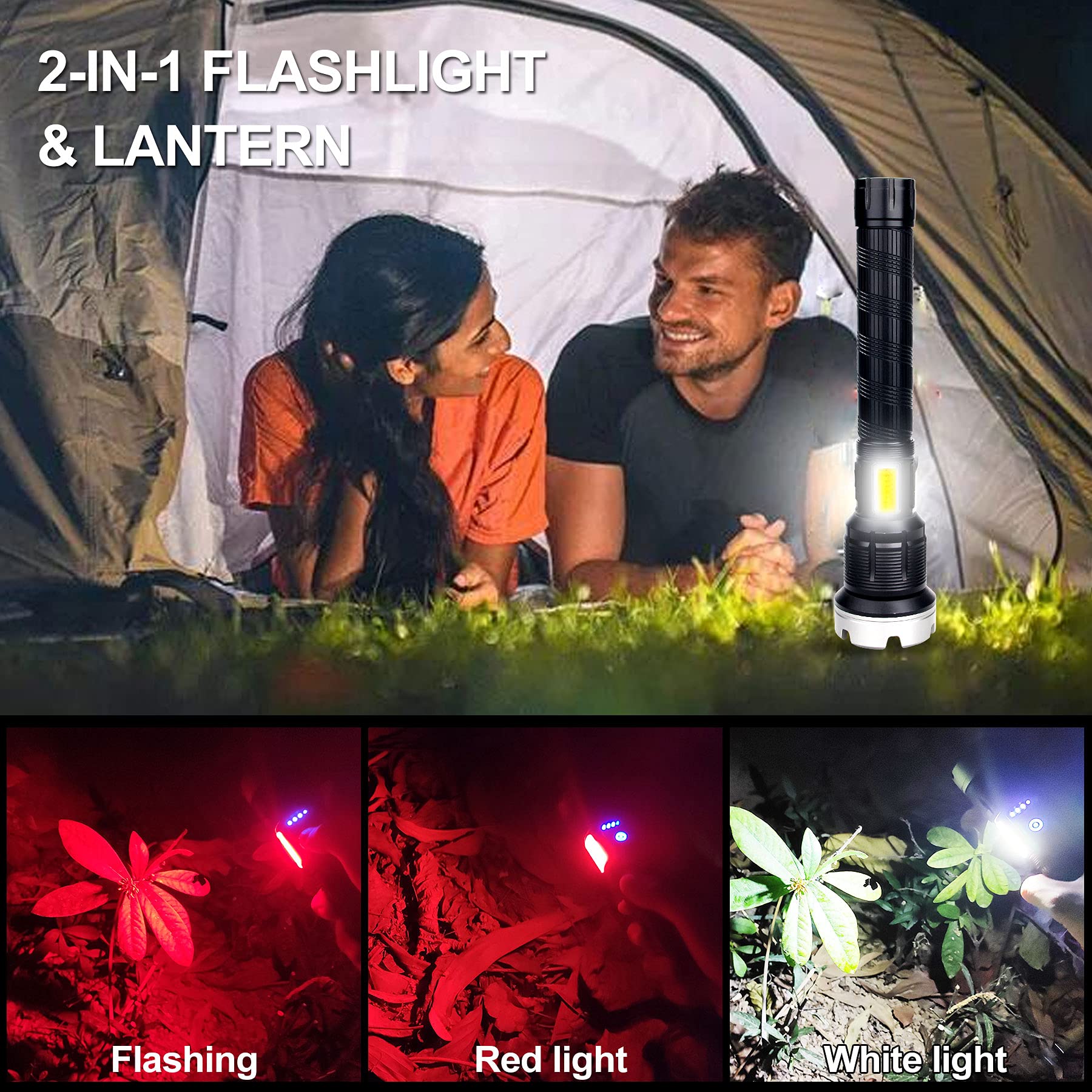 🎁Last Day Promotion- SAVE 70%🏠LED Rechargeable Tactical Laser Flashlight-Buy 2 Free VIP Shipping