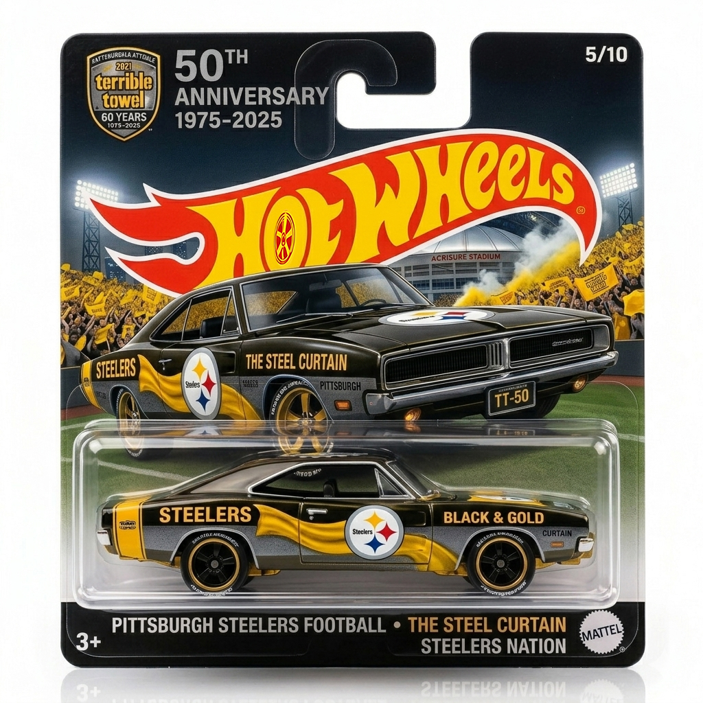 Pittsburgh Steelers “Terrible Towel” 50th Anniversary Collectible Car