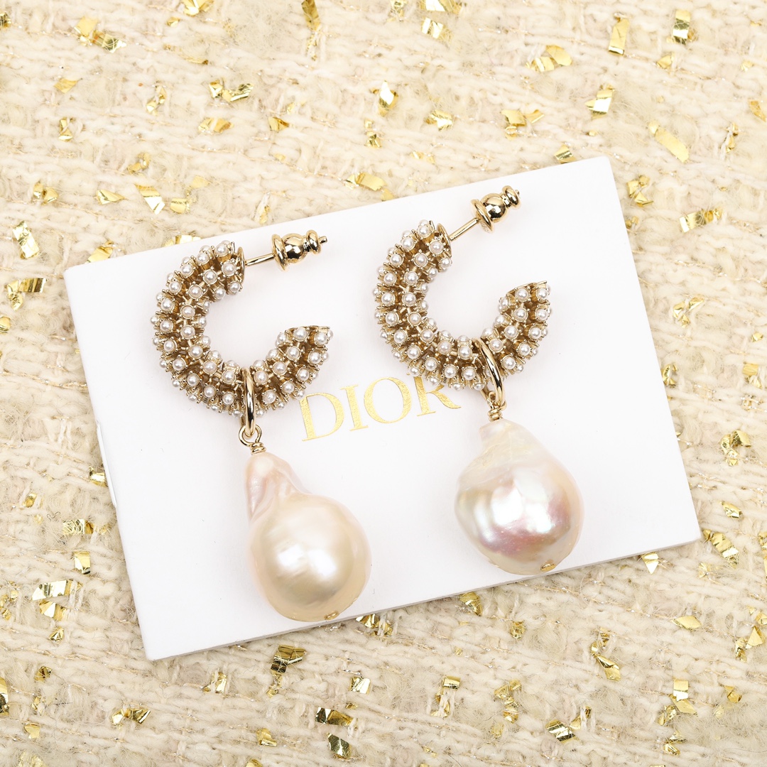 Dior Baroque Pearl Earrings