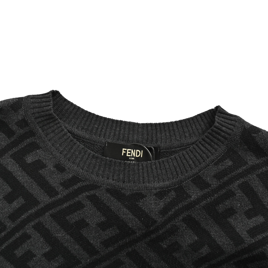 Fendi 24Fw FF all-over jacquard crew neck sweater
