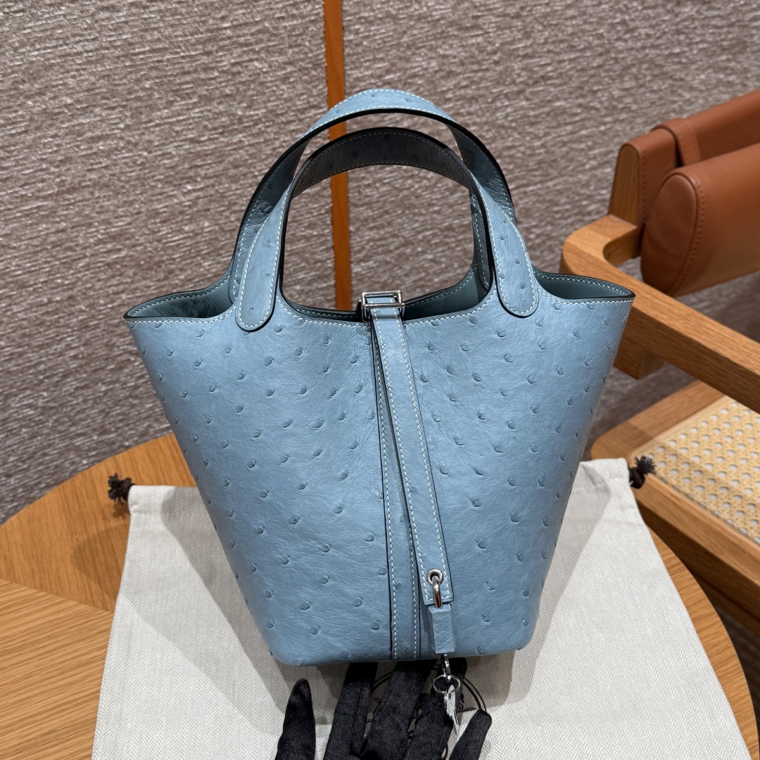 Hermès Picotin 75 Blue Jean (Handmade to order)