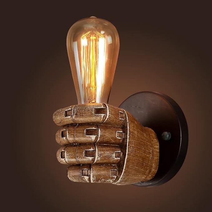 ✊💡Left - and right - fist - shaped resin wall lamps（🔥Last Day Promotion 49% OFF🔥Two free shipping）