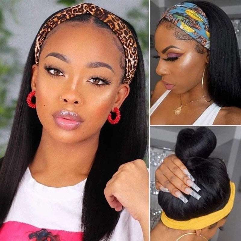 Luna 014 Headband Wig for Women | Free Random Style Headband