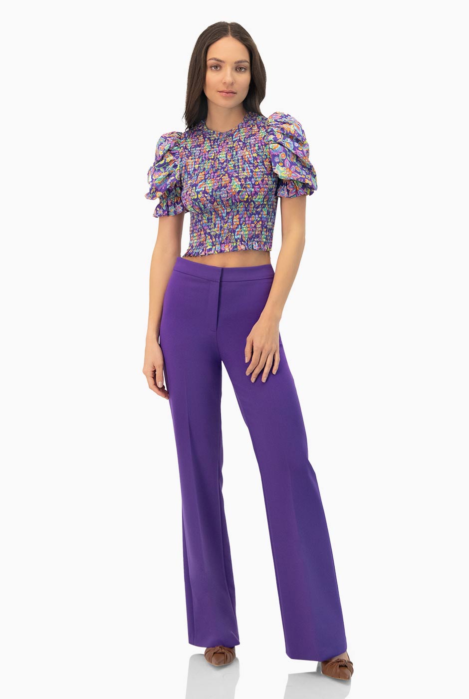 Blusa manga farol tres cuartos