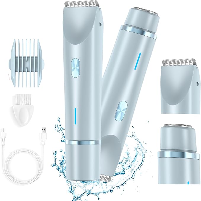 IPX7 Waterproof Bikini Trimmer for Women - Painless Electric Razors for Silk Skin