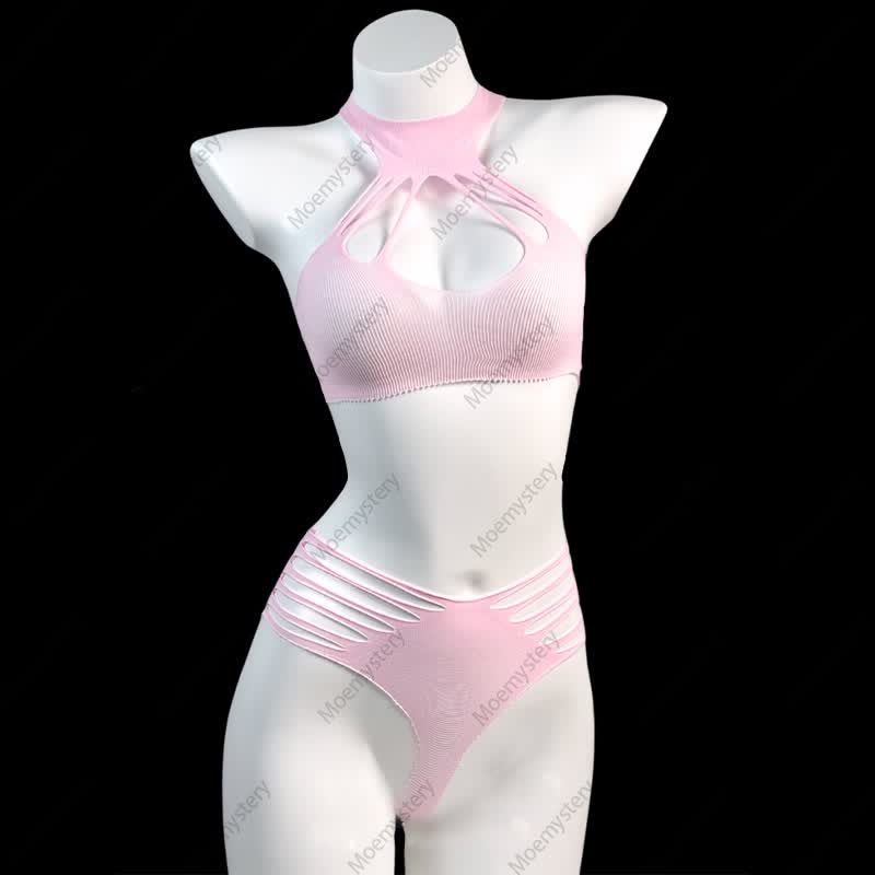 Hollow Out See-through Lingerie Set