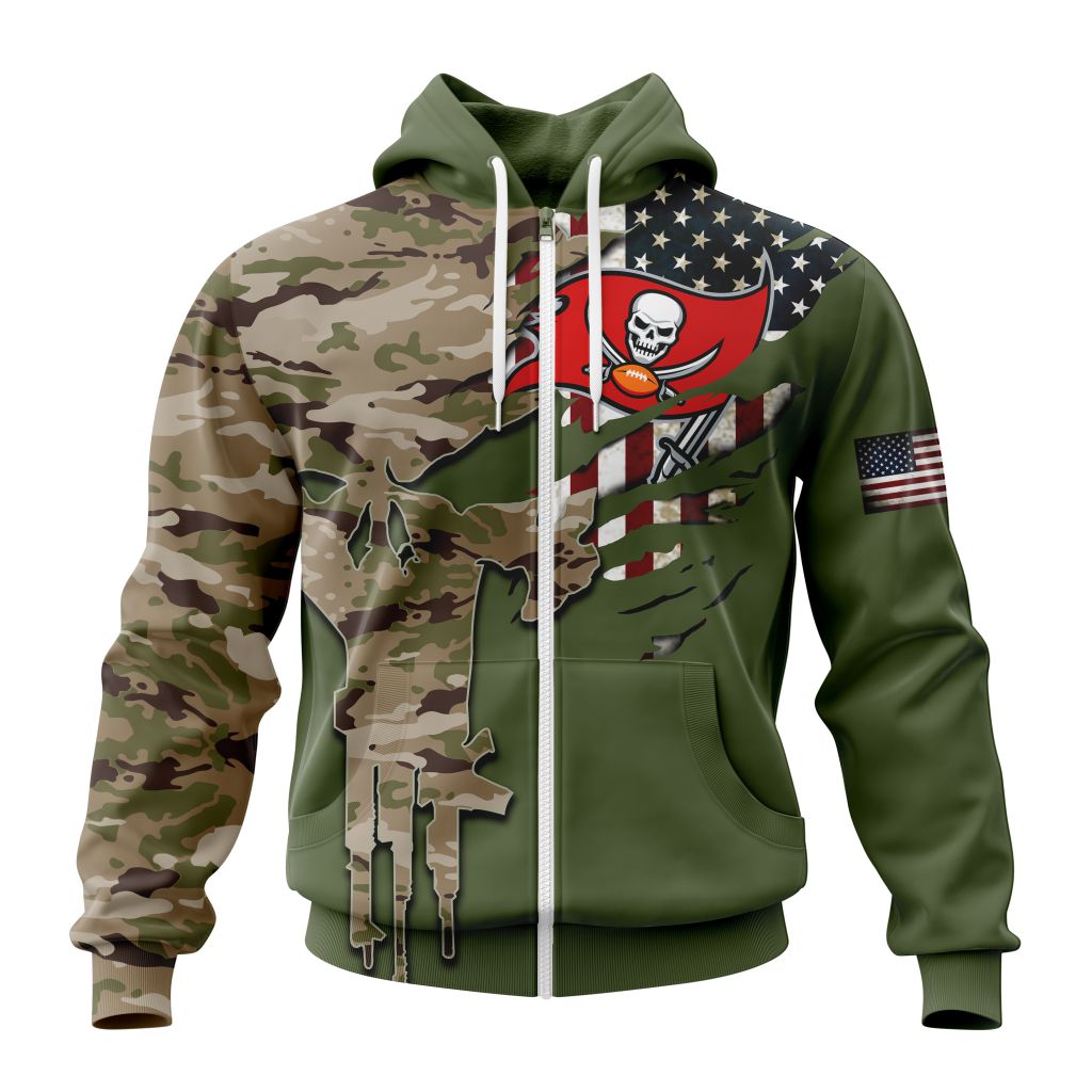 TAMPA BAY BUCCANEERS 3D HOODIE VETERANS DAY