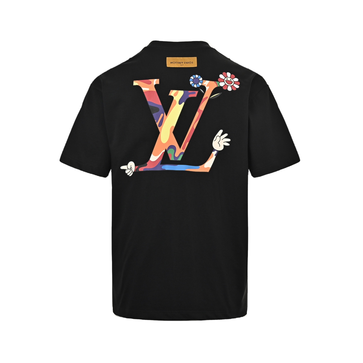 Louis Vuitton 25ss colorful graffiti logo print short sleeves