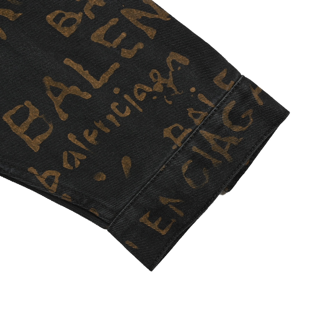 Balenciaga 24Fw color-printed all-over denim jacket