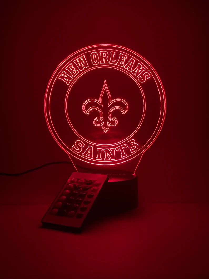 NEW ORLEANS SAINTS 3D LAMP PERSONALIZED