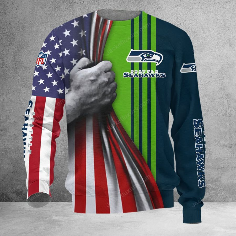 SEATTLE SEAHAWKS 3D HOODIE SKULL0804