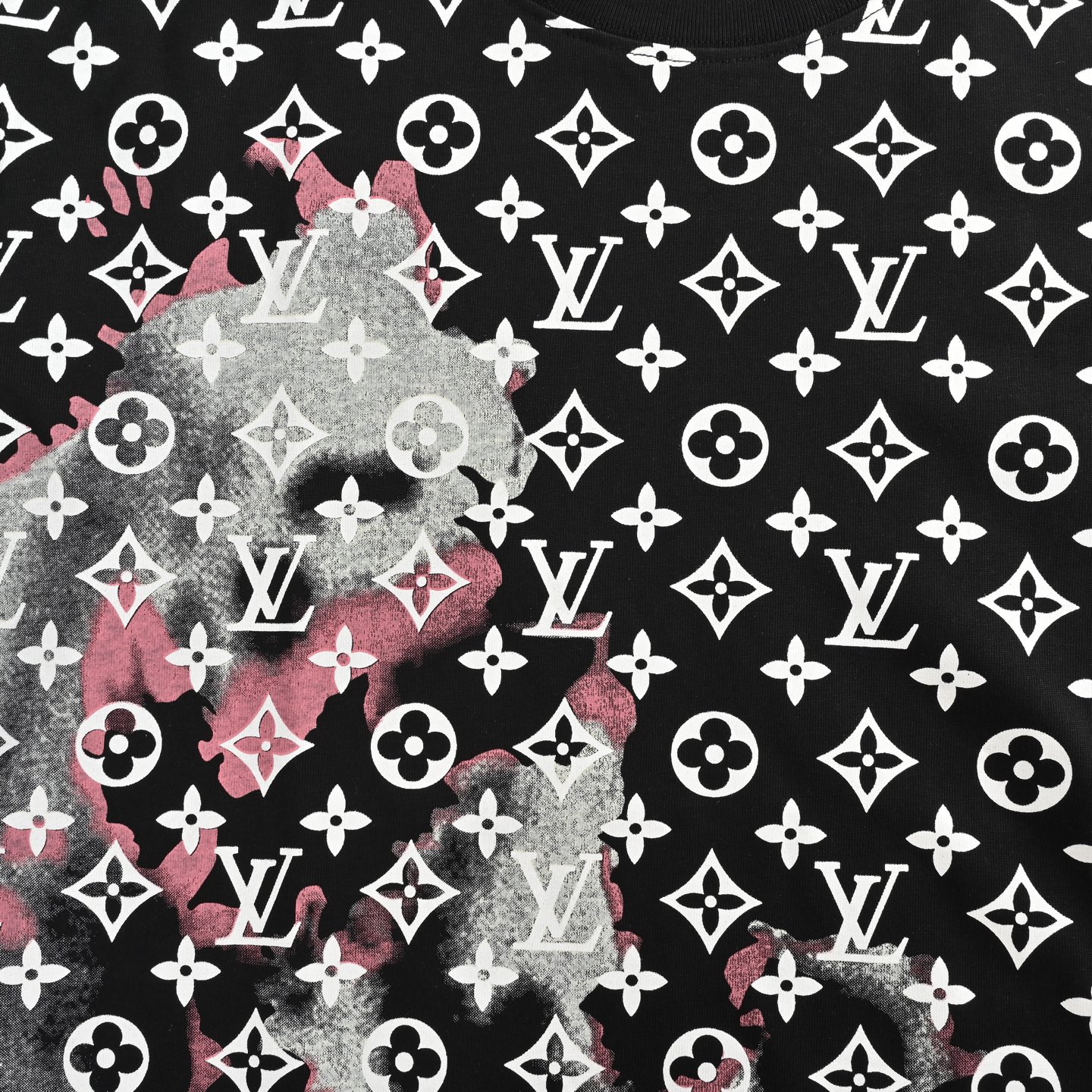 Louis Vuitton 25ss Fire Cloud Monochrome Print Short Sleeve