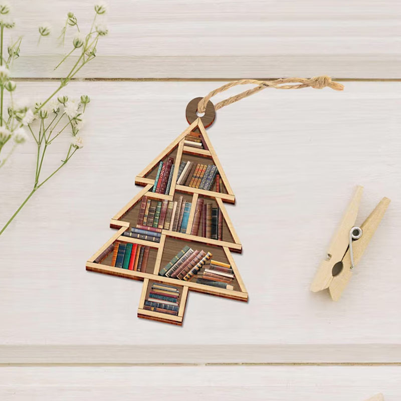 Book Lover Christmas Ornament