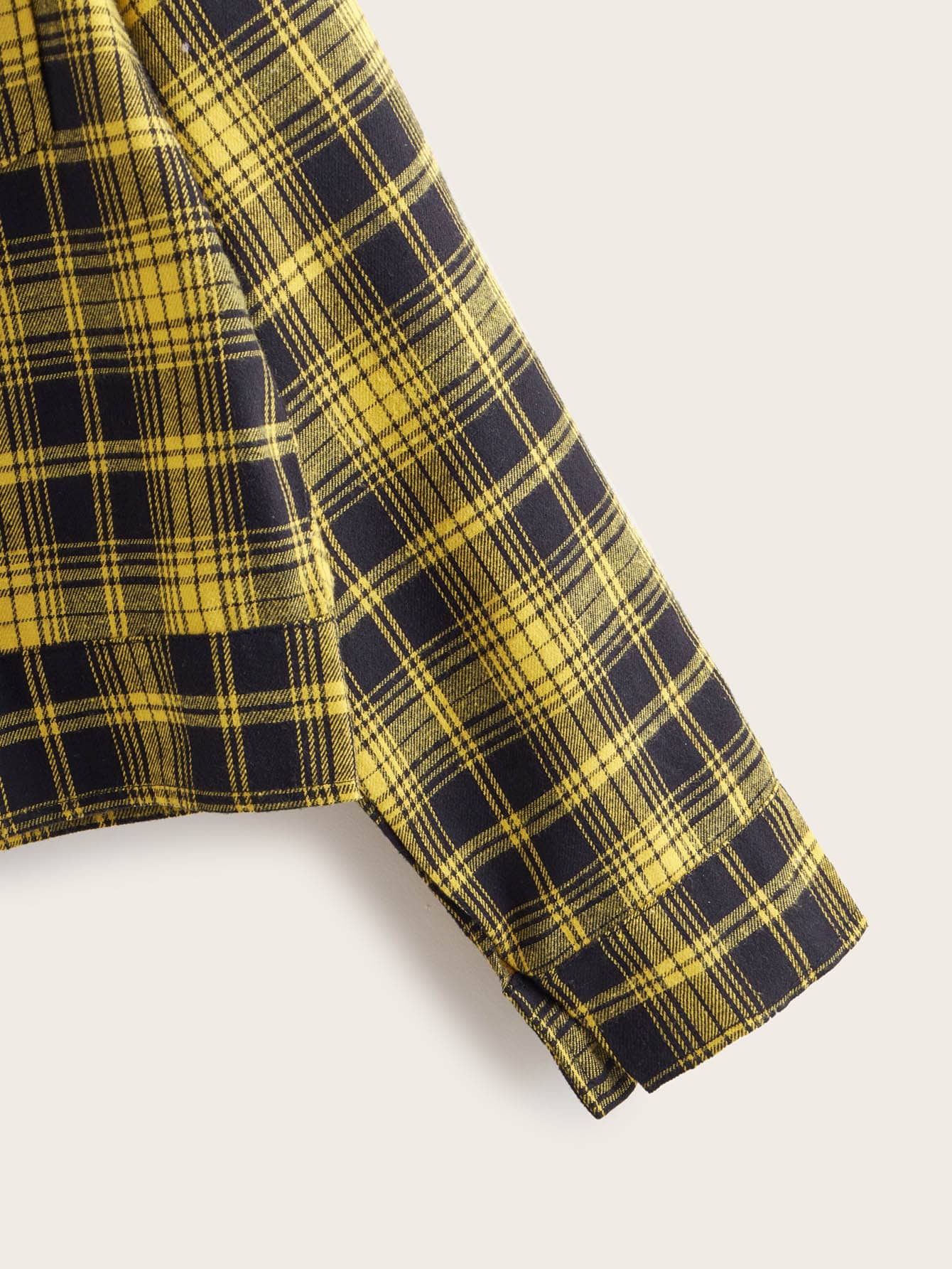Plus Plaid Dual Pocket Patched Jacket
