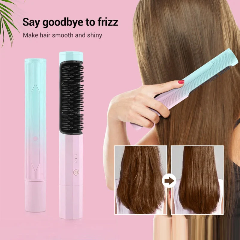 (🔥Last Day Promotion-SAVE 70% OFF)-2023 New Cordless Negative lon Hair Straightener Styling Comb