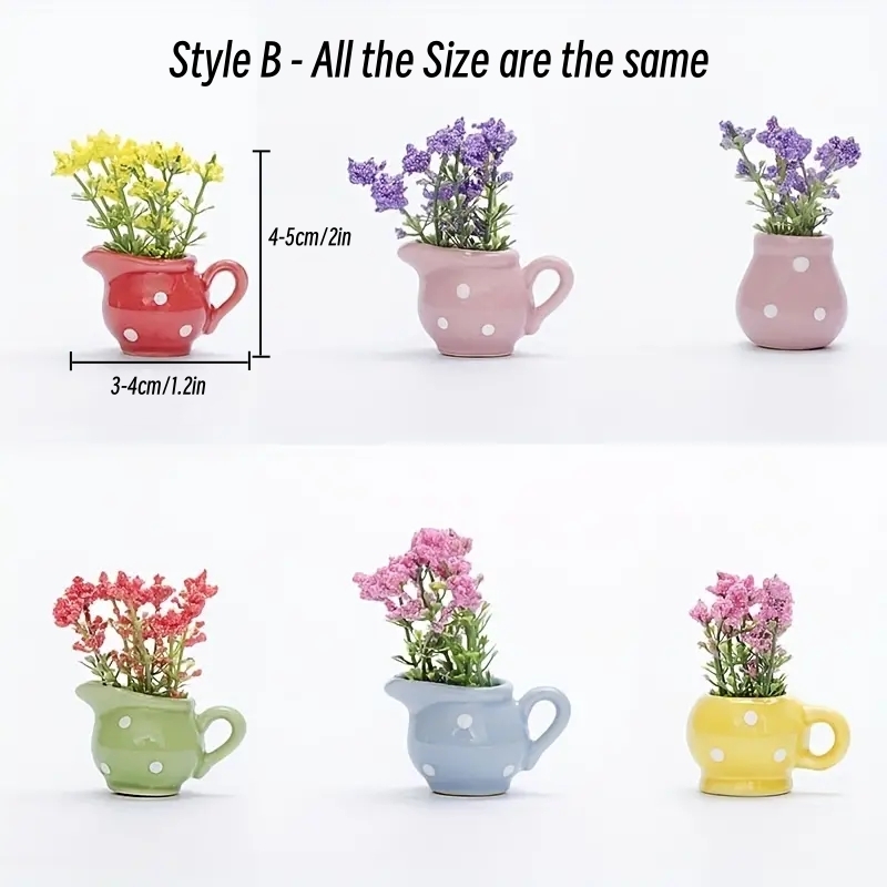 ON SALE🔥8 Pcs/Set Magnetic Mini Ceramic Glass Vase With Dropper - Handmade Ceramic Vase