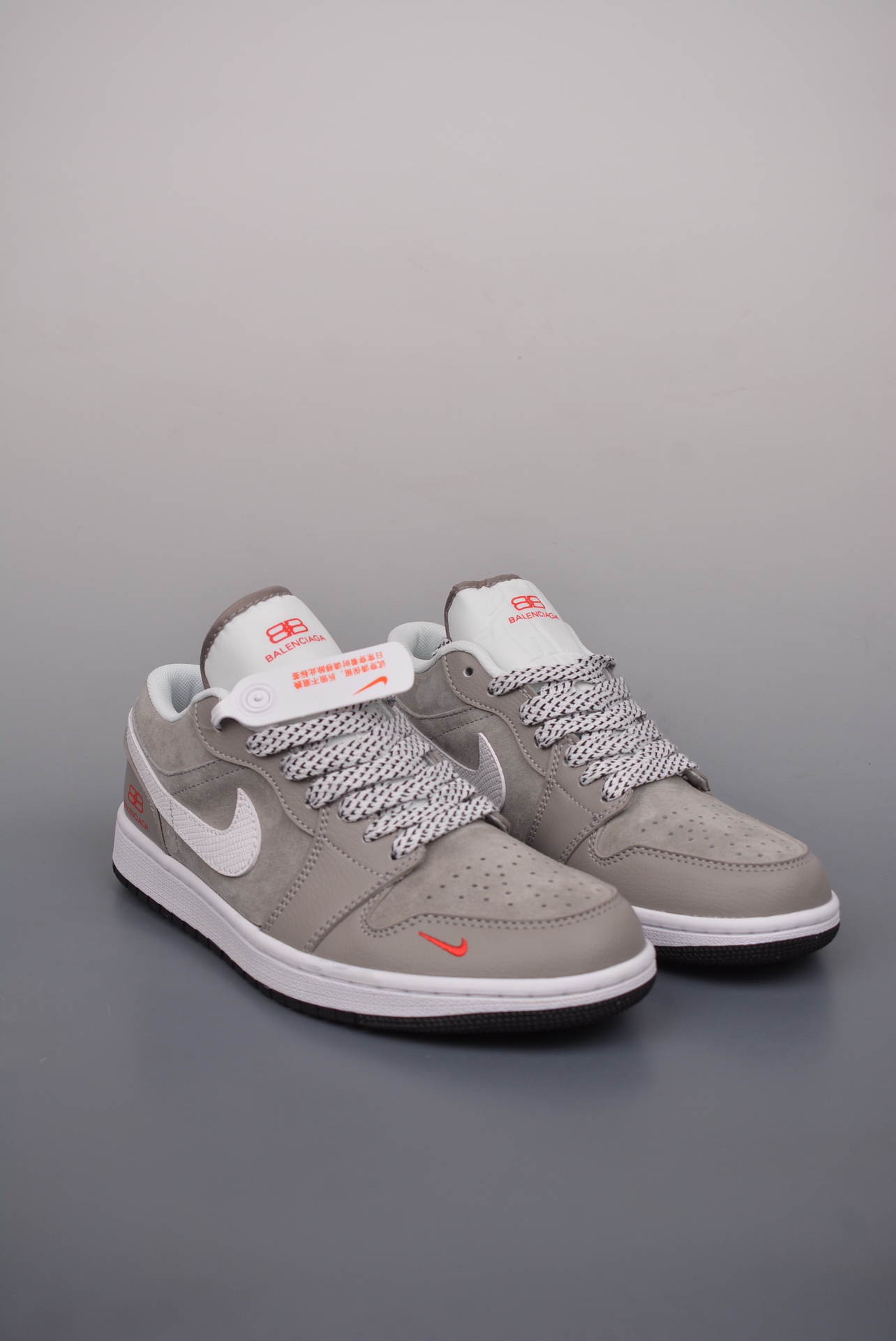 Balenciaga x Nike Air Jordan 1 Low Grey and White XX3318-512