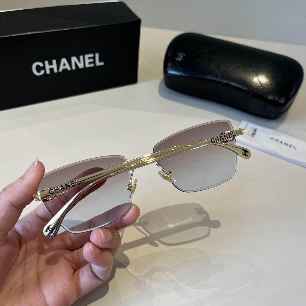 Chanel rimless sunglasses