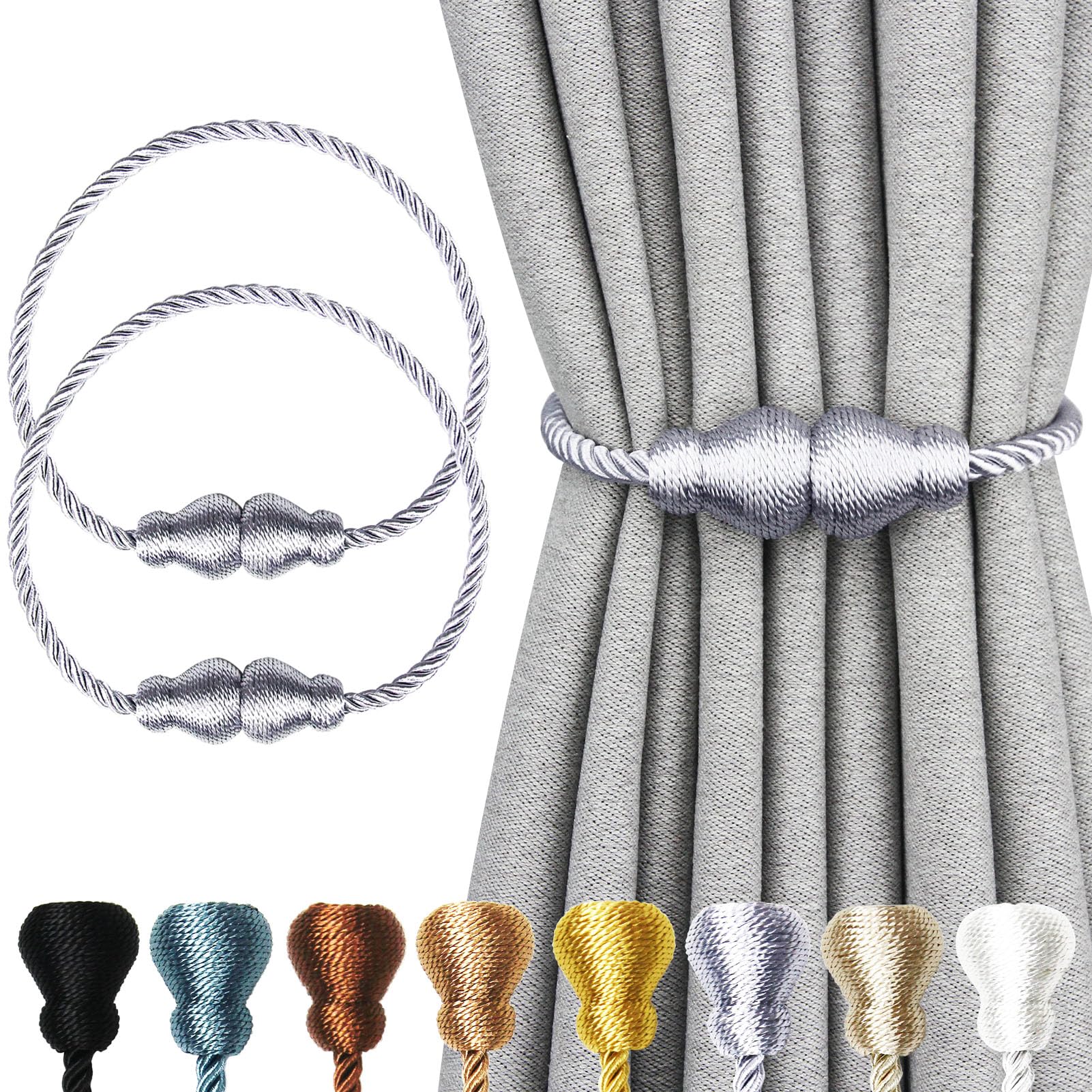 🎉Buy more, save more! 🛍️💰Decorative magnetic curtain holder🏡